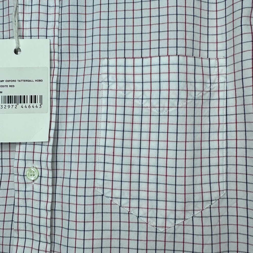 GANT Barney’s NY Rugger The Hugger Dreamy Oxford Tattersall HOBD Red NOS Shirt - Picture 4 of 15